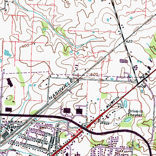Topographic Map of Avondale, TN