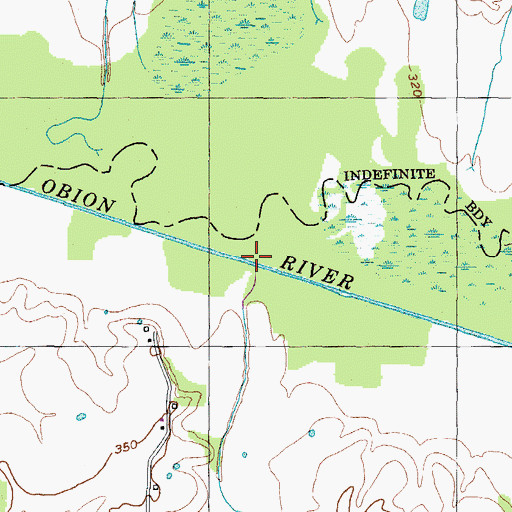 Topographic Map of Dry Creek, TN