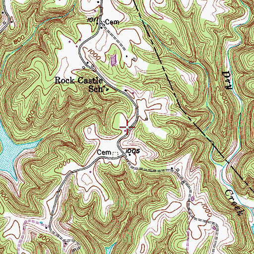 Topographic Map of Goff Ridge, TN