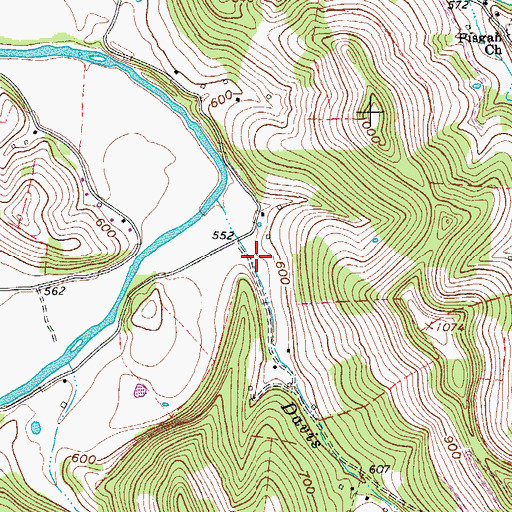 Topographic Map of Pumpkin Hollow, TN