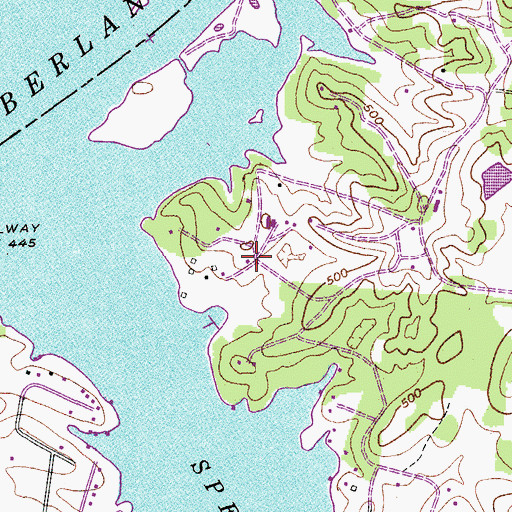 Topographic Map of Boxwell Reservation, TN