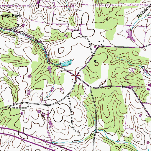 Topographic Map of East Side, TN