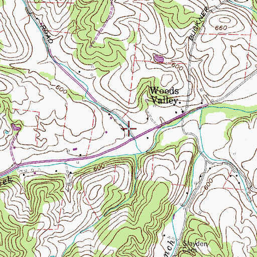 Topographic Map of Stone Hollow, TN