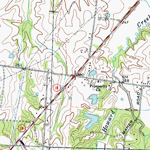 Topographic Map of Prosperity, TN