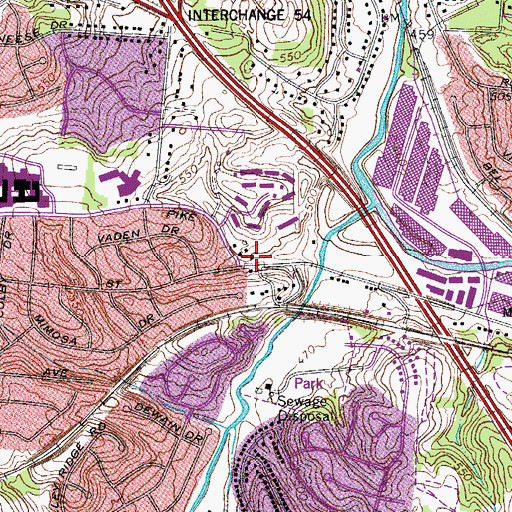Topographic Map of Full Gospel Mission Church, TN