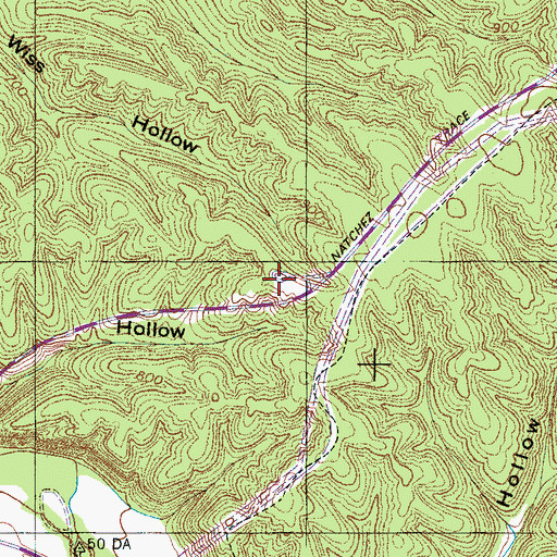 Topographic Map of Swan Valley Overlook, TN