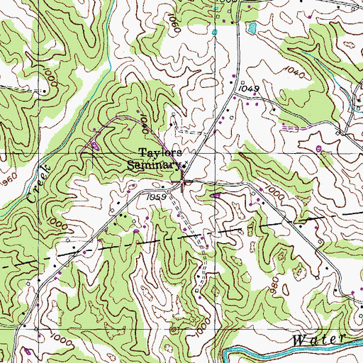 Topographic Map of Campbell, TN