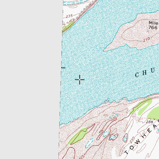 Topographic Map of Chute of Island Number 35, TN