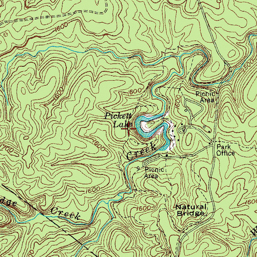 Topographic Map of Lake Bluff Trail, TN
