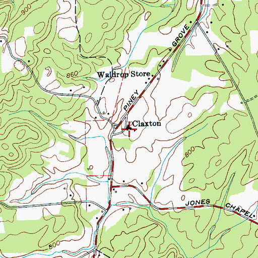 Topographic Map of Claxton School (historical), TN