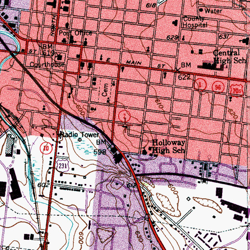 Topographic Map of Israelite Primitive Baptist Church, TN