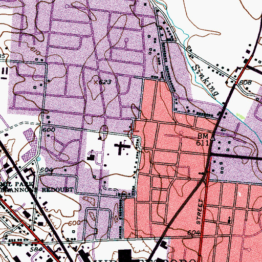 Topographic Map of Northminster Presbyterian Church, TN