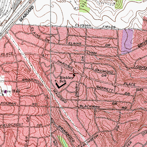 Topographic Map of Southminster Presbyterian Church, TN