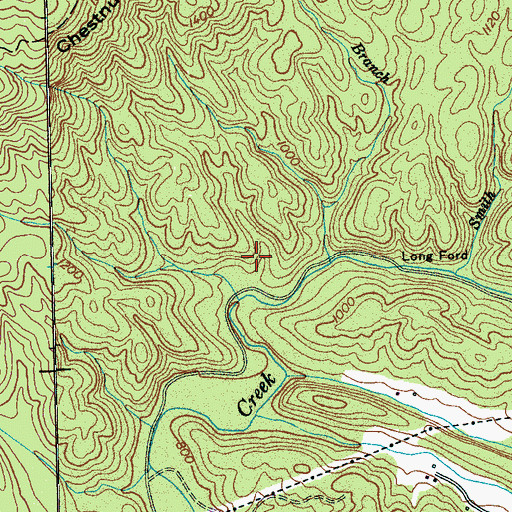 Topographic Map of Spring Creek Shooting Range, TN