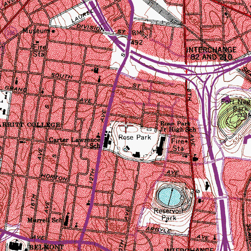 Topographic Map of Meridian Hill, TN