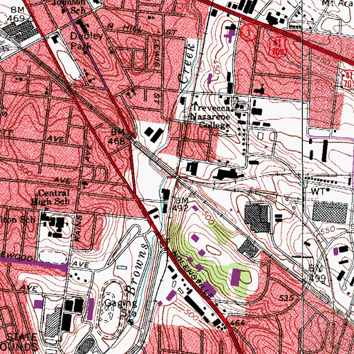 Topographic Map of Lebanon Junction, TN
