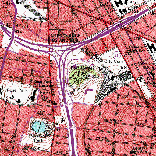 Topographic Map of Saint Cloud Hill, TN