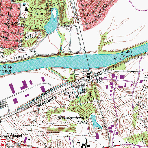 Topographic Map of Upper City Island (historical), TN