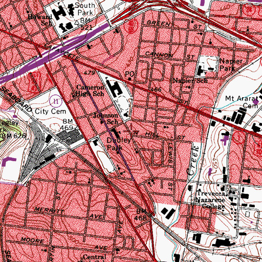 Topographic Map of Truth of Life Foundation Church, TN
