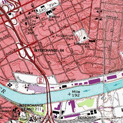 Topographic Map of Woodcock Memorial Baptist Church, TN