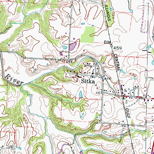Topographic Map of Sitka School (historical), TN