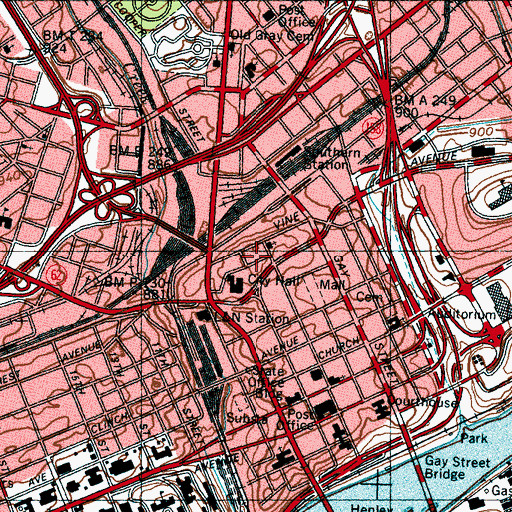 Topographic Map of Summit Hill, TN