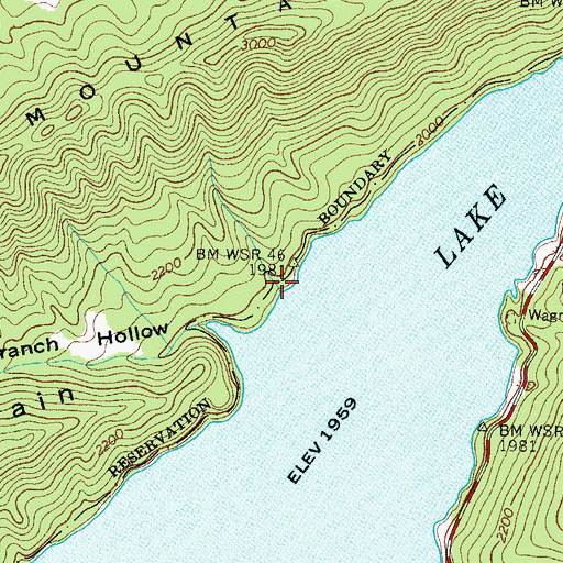 Topographic Map of Sink Mountain Recreation Area, TN