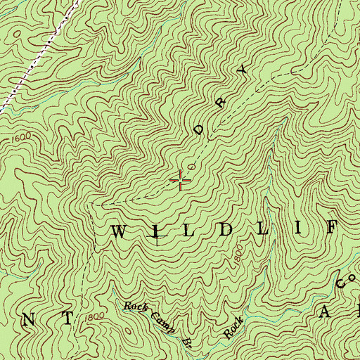 Topographic Map of Dry Pond Lead Trail, TN