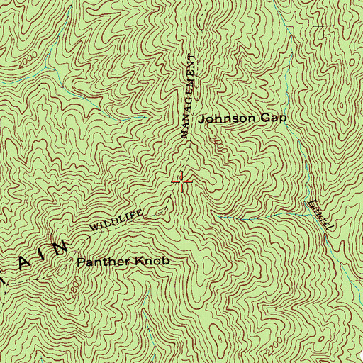 Topographic Map of Rock Creek Trail, TN