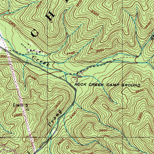 Topographic Map of Hemlock Forest Trail, TN