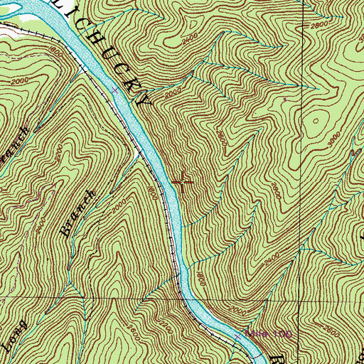 Topographic Map of Nolichucky River Trail, TN