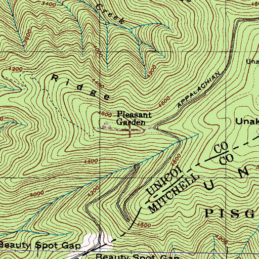 Topographic Map of Ravens Lore Trail, TN