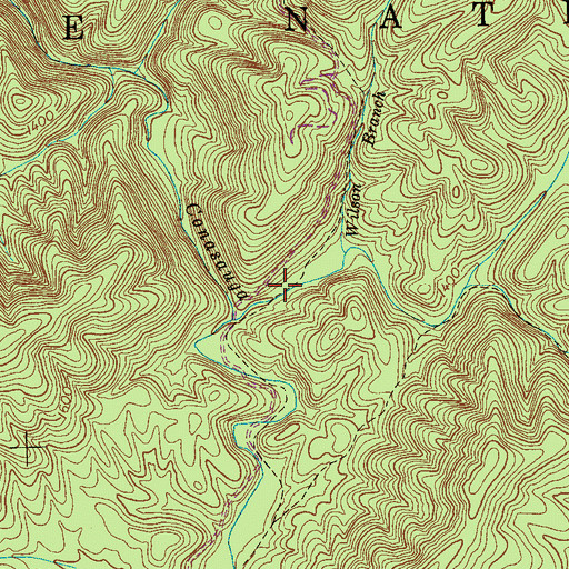 Topographic Map of Conasauga Falls Trail, TN