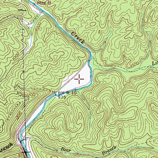 Topographic Map of Good Fields, TN