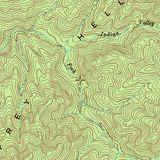 Topographic Map of North Fork Citico Trail, TN