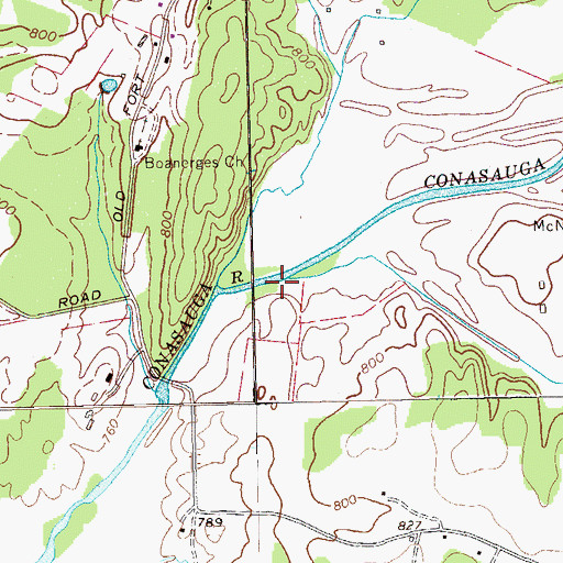 Topographic Map of Shears Branch, TN