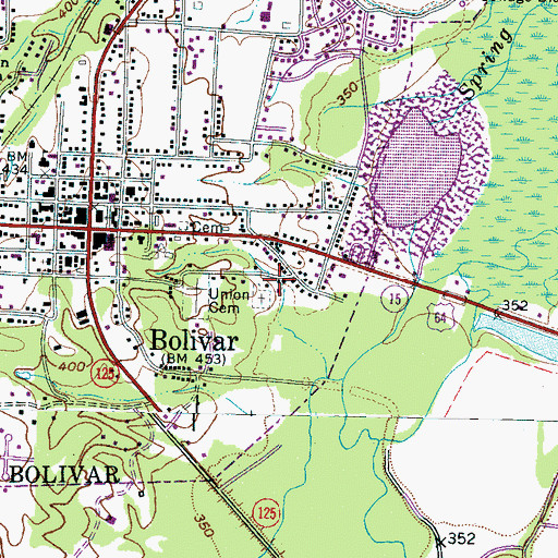 Topographic Map of Saint Pauls Christian Methodist Episcopal Church (historical), TN