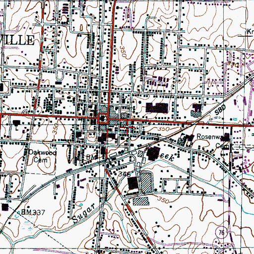 Topographic Map of Church of God in Christ, TN