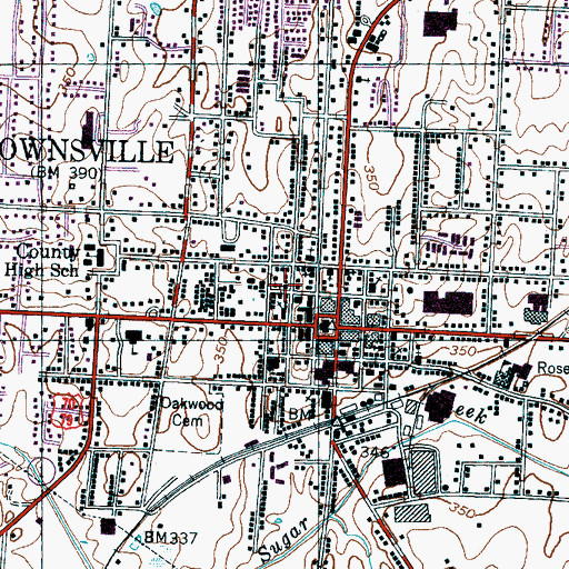 Topographic Map of Farmers Chapel Christian Methodist Episcopal Church, TN