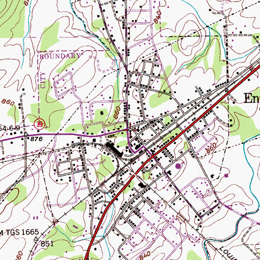 Topographic Map of Englewood Methodist Church, TN