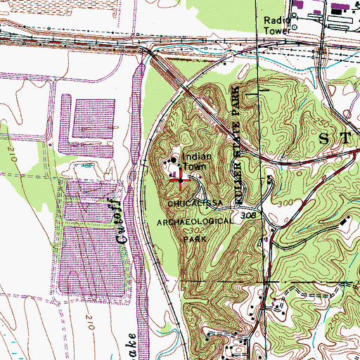 Topographic Map of C.H. Nash Museum Chucalissa, TN