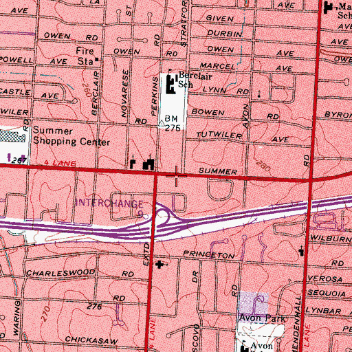 Topographic Map of Grimes Memorial Methodist Church, TN