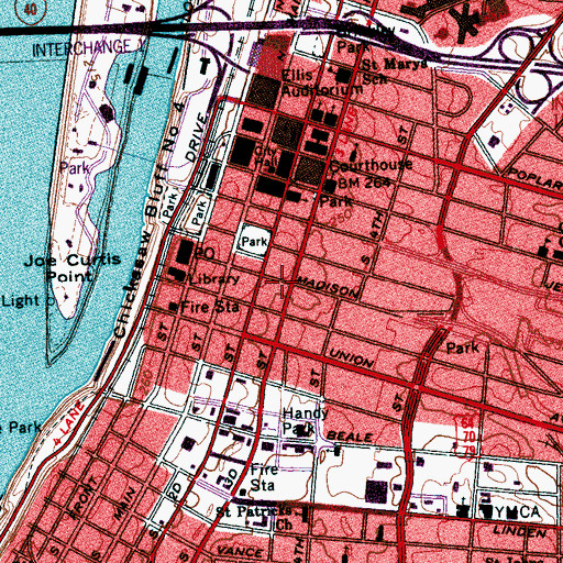 Topographic Map of Goodwyn Institute (historical), TN