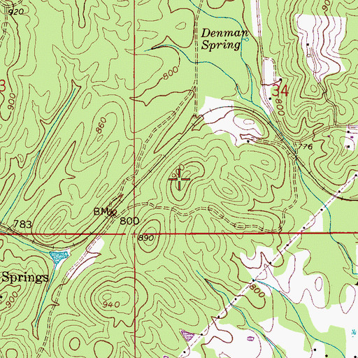 Topographic Map of Pine Ridge, AL