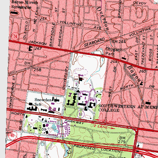 Topographic Map of Mallory-Hyde Hall, TN