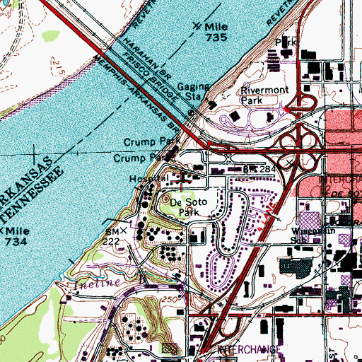 Topographic Map of United States Marine Hospital, TN