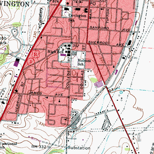 Topographic Map of Church of God Holiness (historical), TN