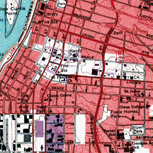 Topographic Map of Saint Patricks Church, TN