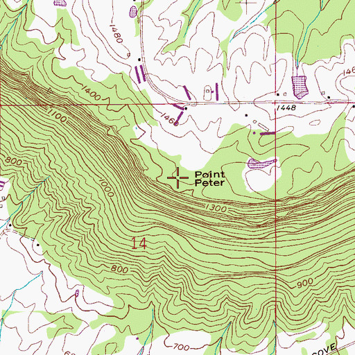 Topographic Map of Point Peter, AL