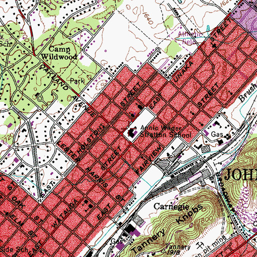 Topographic Map of Annie Wilder Stratton Elementary School, TN